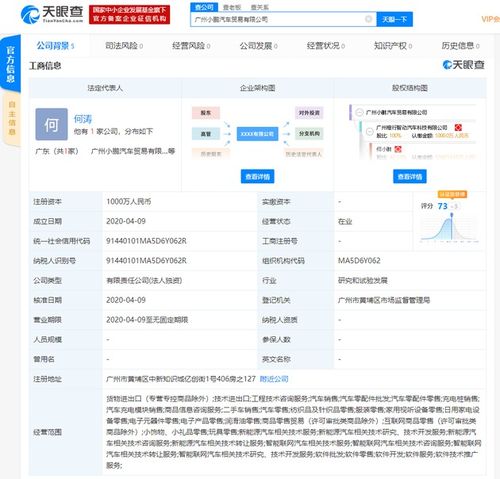 小鵬汽車在廣州設立貿易公司，注資千萬強化軟件外包服務布局